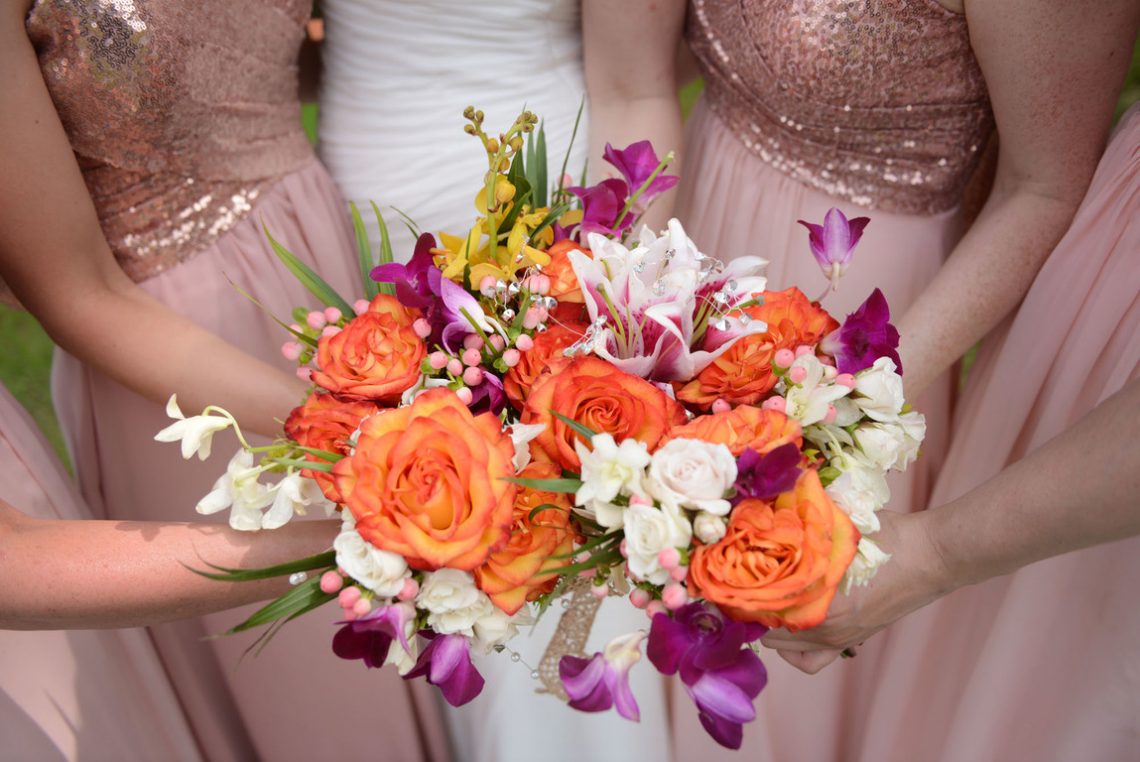 Weddings S&J Bridesmaids flowers
